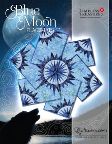 Nähanleitung *Blue Moon* Placemats Platzdeckchen Paper Piecing Judy Niemeyer JNQ 00275P15