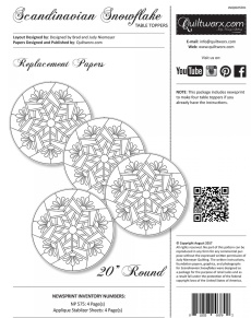 Extra Papier Replacement Papers *Scandinavian Snowflake* Platzdeckchen 4 Table Toppers Judy Niemeyer Paper Piecing JNQ00255R1