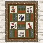 Nähanleitung *Flannel Woodland Critters Quilt* The Whole Country Caboodle Waldtiere Igel Reh Eichhörnchen Hase WC416